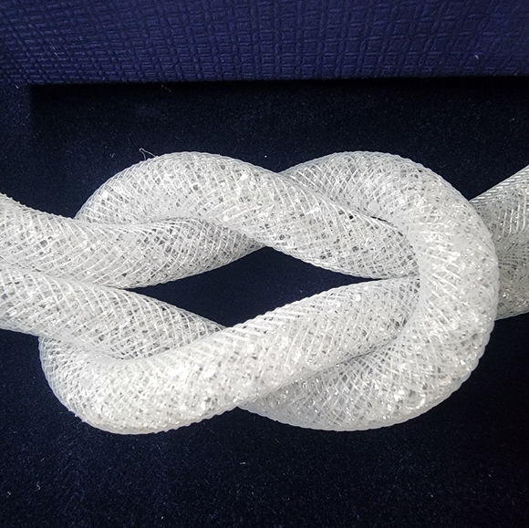 Swarovski White Crystal Knot Necklace And Matching Bracelet - Picture 6 of 9